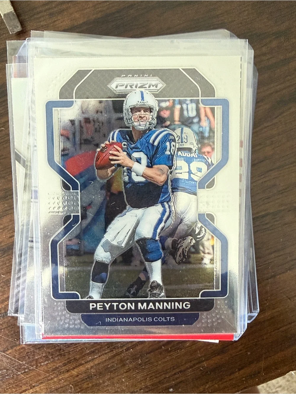 Peyton Manning Football Trading Card - White/Blue